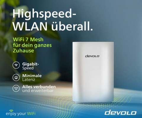 Neue WLAN 7 Mesh-Systeme von devolo