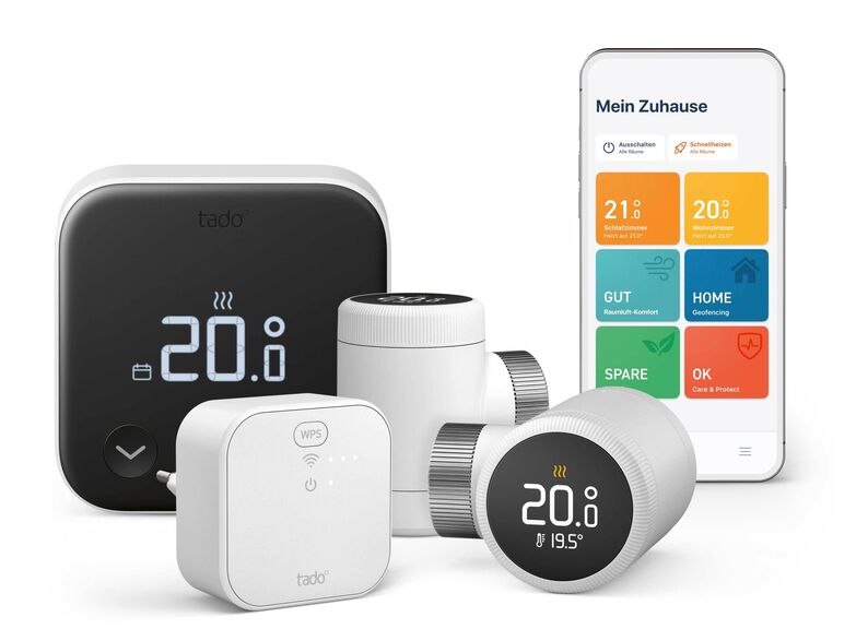 Intelligente Heizkörper- und Raumthermostate lassen sich punktgenau regeln und helfen so beim Energiesparen. www.tado.com
