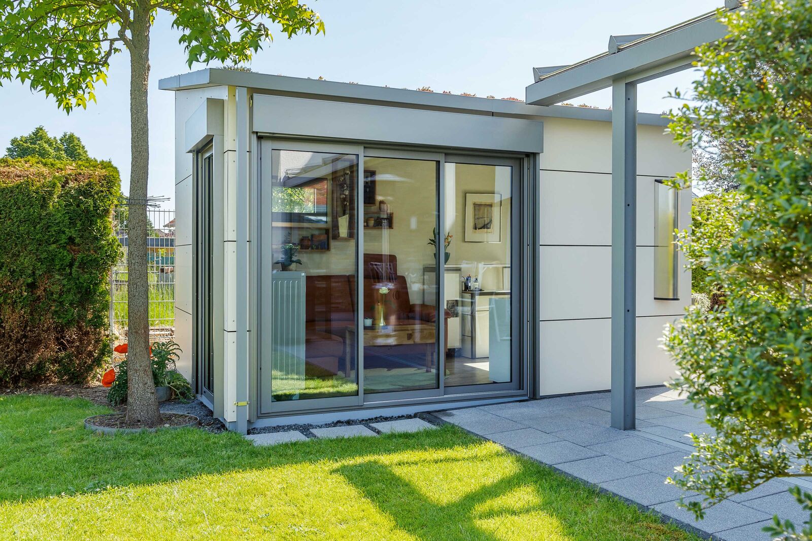 Das Mikrohaus bietet zusätzlichen Raum auf dem eigenen Grundstück.