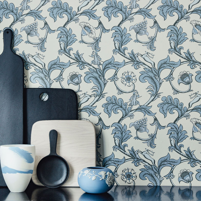 Die moderne Interpretation eines klassischen georgianischen Designs: «Stag Trail» erinnert an das Dessin aus dem 18. Jahrhundert. Little Greene.