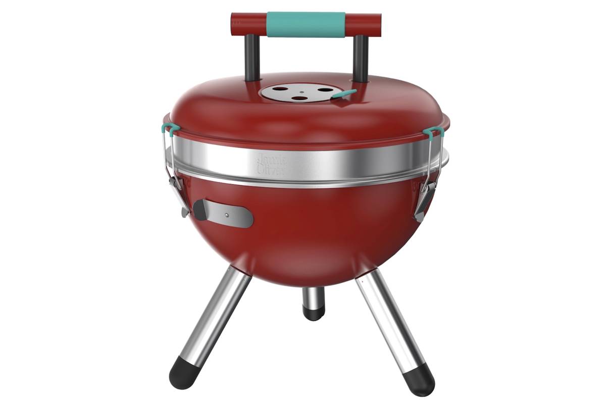 Der hübsche Grill passt auf den Tisch, so muss keiner aufstehen, um nach dem Fleisch zu sehen. Micasa.