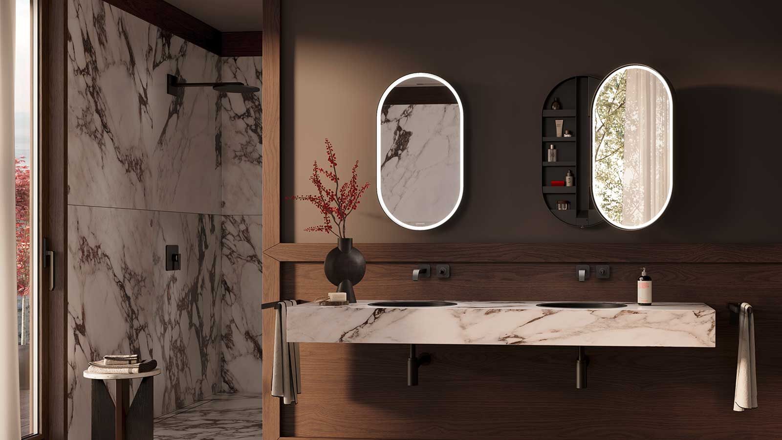 Die Marke «Schneider – my swiss mirror» gilt in der Schweiz und Europa als Inbegriff für Qualität, Zuverlässigkeit, Programmvielfalt, Design und Lichtkompetenz. Mit seinem innovativen Schwenkmechanismus scheint der Spiegel «FLOAT D2W» mühelos nach vorne zu gleiten – fast als würde er schweben.
